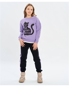 Брюки с лампасами черные Button blue