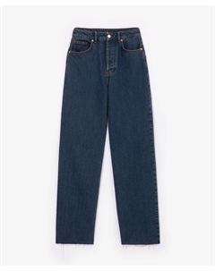 Джинсы-трубы синие straight fit Glvr