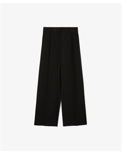 Брюки текстильные силуэта палаццо черные Glvr