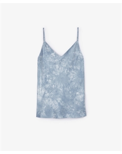 Топ из вареной вискозной ткани голубой Glvr