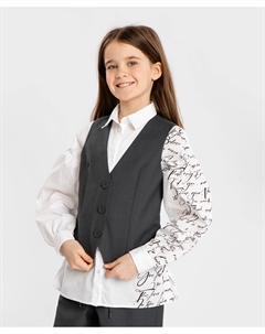 Жилет классический серый Button blue