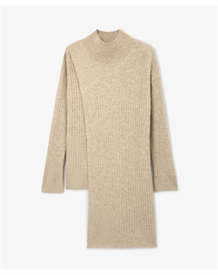 Джемпер вязаный с асимметричными отлетными деталями бежевый Glvr