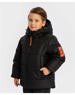 Куртка зимняя с капюшоном черная для мальчика Button blue