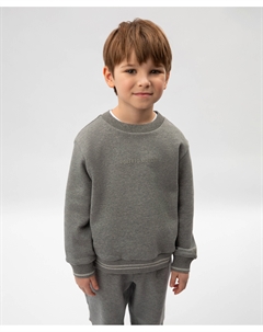 Свитшот для мальчика серый из меланжевого трикотажа Roberto moretti