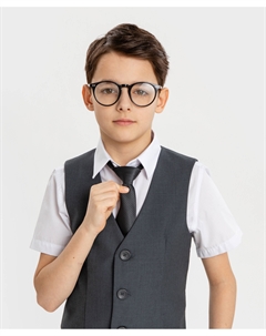 Галстук классический с треугольным концом черный Button blue