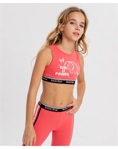 Танк-топ с принтом розовый для девочки Button blue