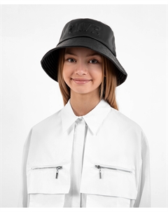 Панама из искусственной кожи черная Gulliver