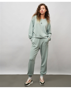 Джоггеры мягкие с утяжкой на поясе для женщины зеленые Jumkey