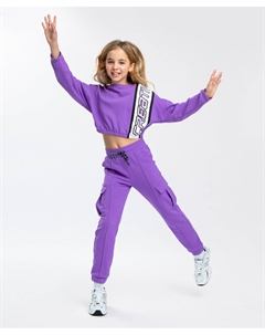 Брюки трикотажные фиолетовые Button blue