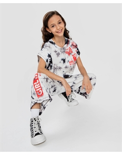 Майка-футболка с принтом мультицвет для девочки Button blue