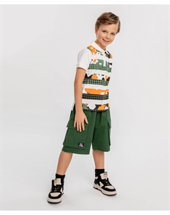 Шорты-бермуды зелёные для мальчика Button blue