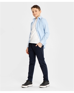 Сорочка прямая с длинным рукавом голубая Button blue