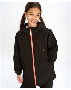 Ветровка детская непромокаемая с капюшоном черная Button blue