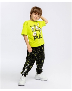 Футболка с принтом салатовая Button blue