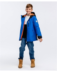 Куртка демисезонная с капюшоном синяя Button blue