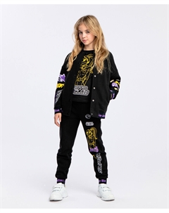 Брюки трикотажные с начесом Button blue