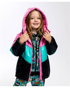 Куртка с капюшоном мультицвет Button blue