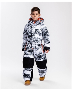 Комбинезон зимний с принтом Button blue
