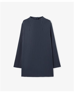 Платье трикотажное из джерси в тонкую полоску синее Glvr