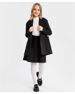 Пиджак оверсайз двубортный с накладными карманами черный Button blue