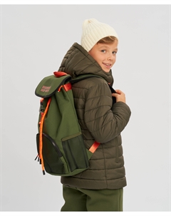 Рюкзак с накладными карманами зеленый для мальчика Button blue