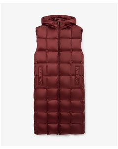 Жилет стеганый на натуральном пуху бордовый Glvr