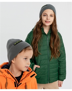 Шапка бини с подворотом детская Button blue