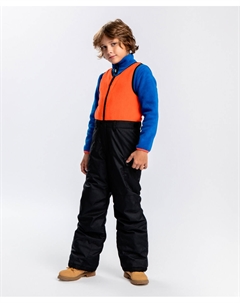 Полукомбинезон флисовый с лямками черный Button blue