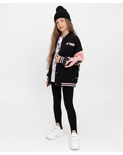 Леггинсы со штрипками черные Button blue