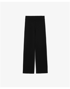 Брюки вязаные силуэта палаццо черные Glvr