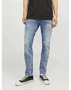 Джинсы-скинни с разрезами Glenn синий Jack & jones