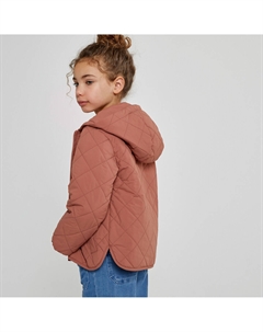 Тонкая стеганая куртка с капюшоном каштановый La redoute collections