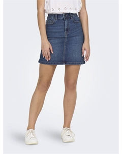 Юбка из джинсовой ткани прямого покроя синий Jdy