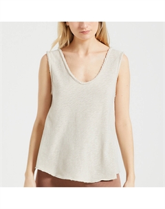 Топ с круглым вырезом без рукавов SONOA бежевый Laredoute