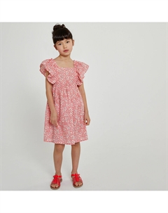 Платье из хлопка с цветочным принтом розовый La redoute collections