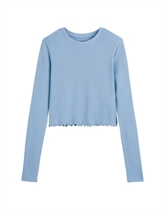 Лонгслив в рубчик синий Laredoute