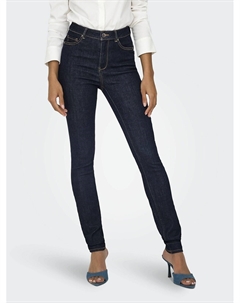 Джинсы узкие с высокой посадкой синий Only