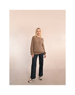 Пуловер из объемного трикотажа каштановый Laredoute