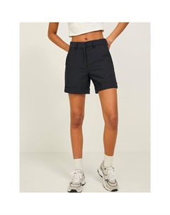 Шорты с вытачками с высокой посадкой черный Laredoute