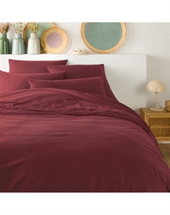 Пододеяльник из переработанного хлопка Scenario красный La redoute interieurs