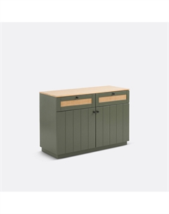 Буфет с 2 дверками и 2 выдвижными ящиками Nourry зеленый La redoute interieurs
