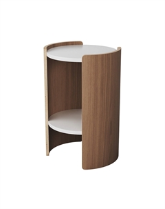 Столик из шпона натуральный дуб диаметр 47 см каштановый So'home