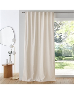 Штора с потайными патами из рифленого велюра Olavi бежевый Laredoute