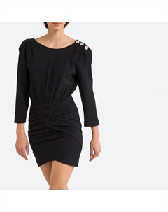 Платье облегающее короткое с длинными рукавами MEGAN  черный Laredoute