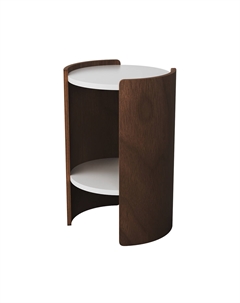 Столик из шпона ореха диаметром 47 см каштановый So'home