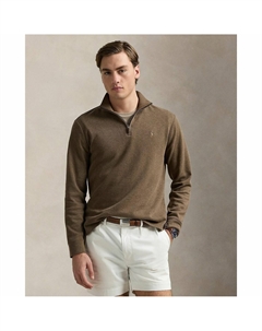 Свитер мелкой вязки с воротником-стойкой каштановый Laredoute