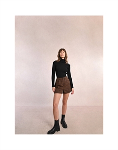 Шорты в клетку каштановый Laredoute