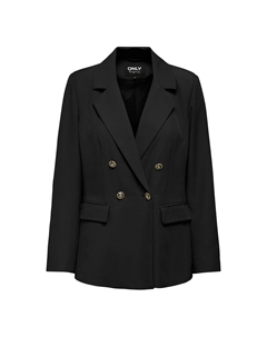 Блейзер с двубортной застежкой черный Laredoute