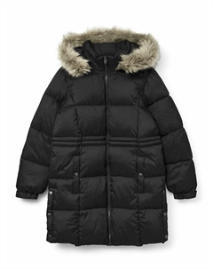 Длинный пуховик с капюшоном и подкладкой черный Vero moda