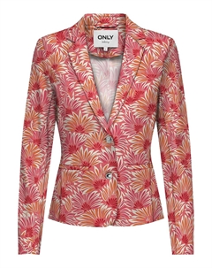 Жакет-блейзер с цветочным принтом оранжевый Only